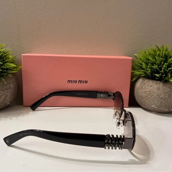 Miu Miu rimless Oval shaped gradient Sunglasses - Picture 4 of 5